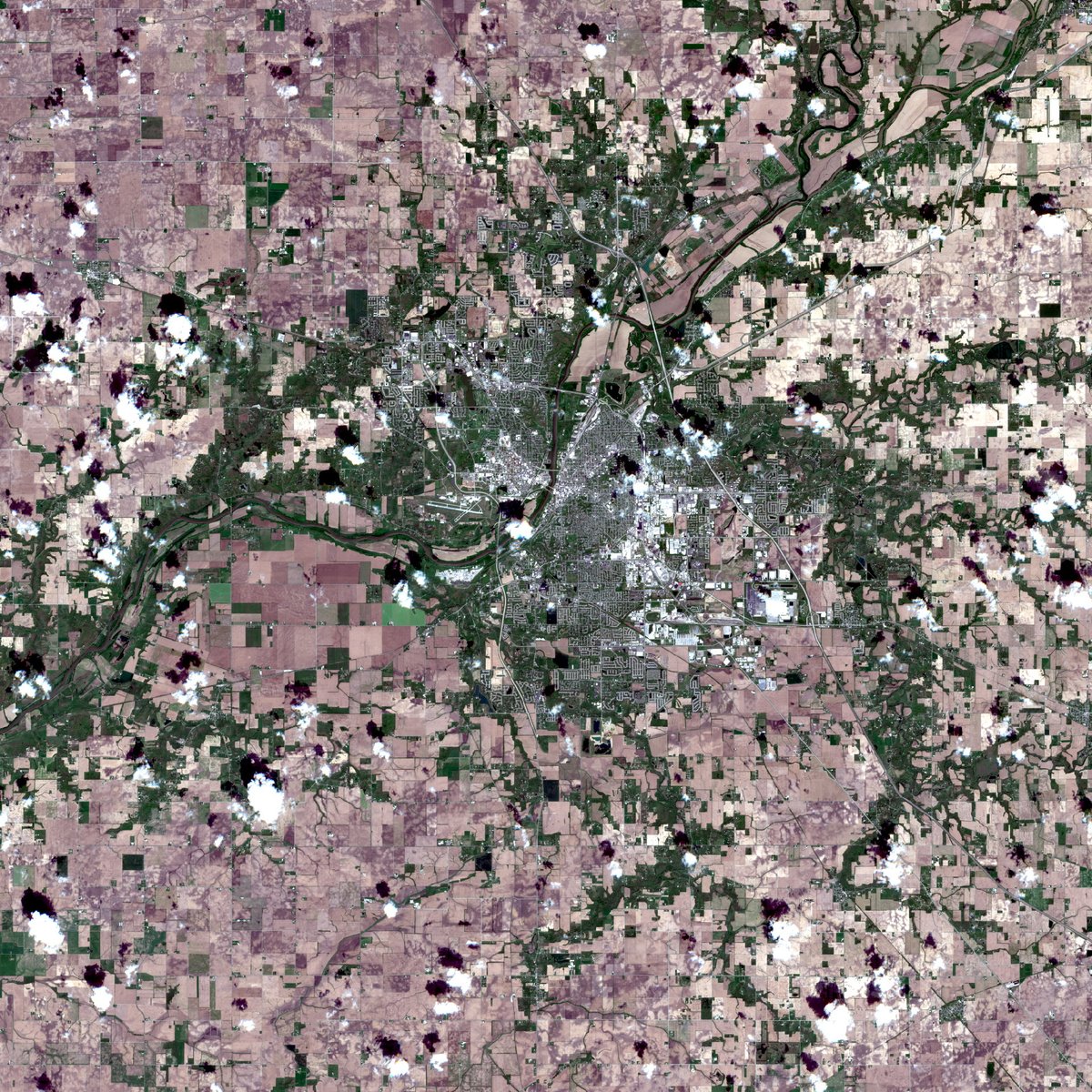satellite image of a place I've been